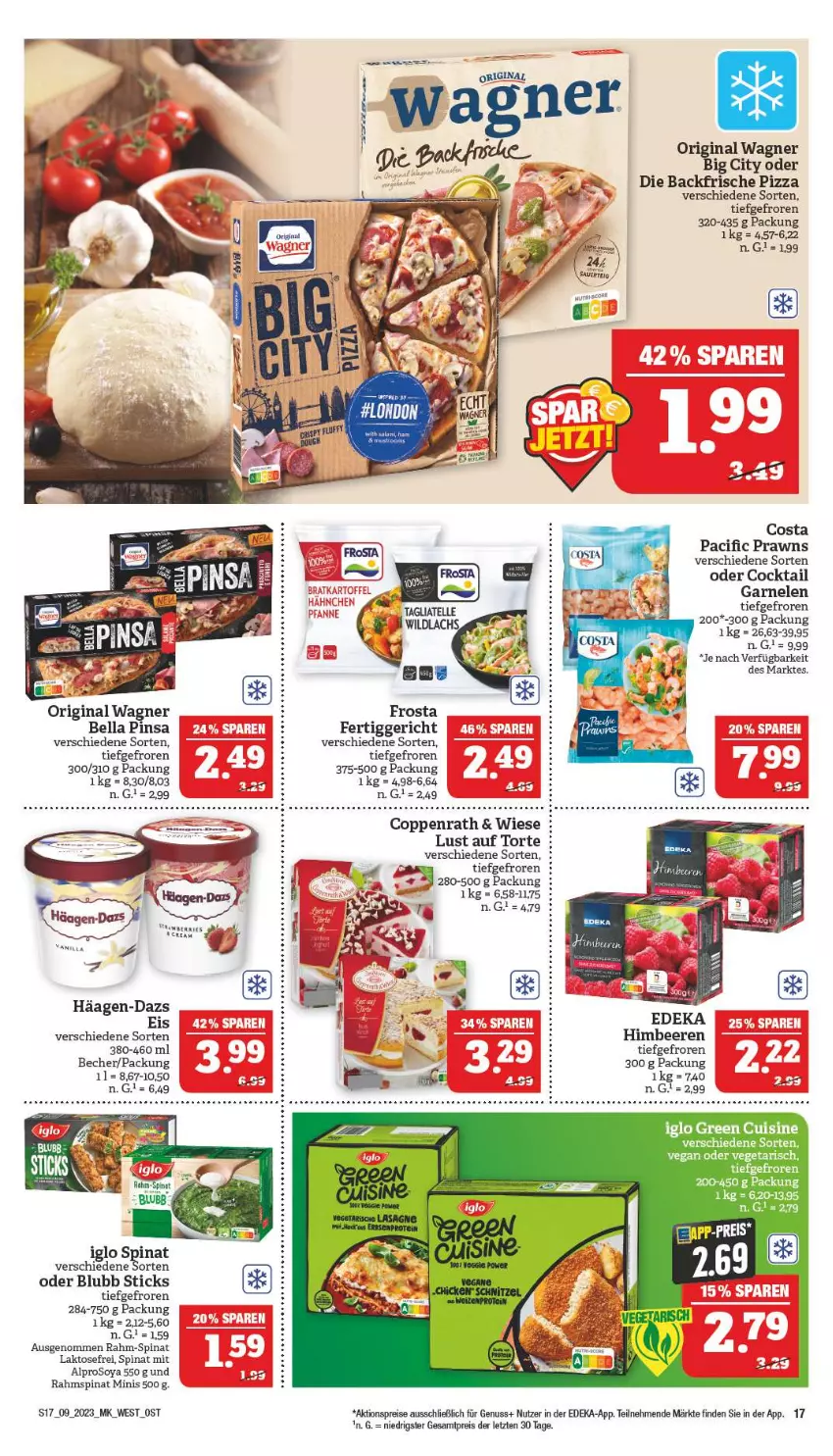 Aktueller Prospekt Marktkauf - Prospekt - von 26.02 bis 04.03.2023 - strona 17 - produkty: aktionspreis, alpro, Becher, beere, beeren, Cif, cocktail, coppenrath, deka, eis, fertiggericht, garnelen, gin, häagen-dazs, himbeer, himbeere, himbeeren, iglo, Lust auf Torte, nuss, original wagner, pizza, prawns, rahm-spinat, reis, soya, spinat, Ti, torte, wagner, ZTE