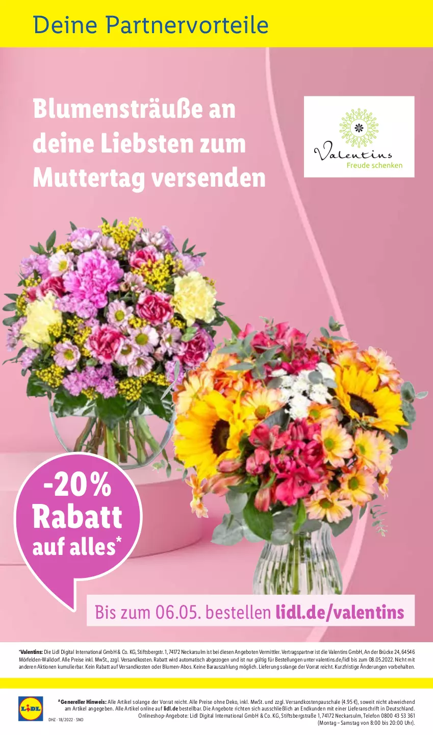 Aktueller Prospekt Lidl - Aktionsprospekt - von 02.05 bis 07.05.2022 - strona 57 - produkty: angebot, angebote, auto, blume, blumen, eis, elle, ndk, reis, rel, Schal, Schale, telefon, Ti, tisch, uhr