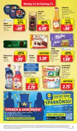 Gazetka promocyjna Lidl - Aktionsprospekt - Gazetka - ważna od 07.05 do 07.05.2022 - strona 15 - produkty: coupon, coupons, eis, elle, erde, filet, frucht, fruchtsaft, gutschein, gutscheine, hering, Herings, Kinder, kinder country, milka, milka schokolade, mint, Nescafé, nescafé gold, persil, Rauch, reiniger, ring, rwe, saft, sagrotan, schoko, schokolade, telefon, teller, Ti, valensina