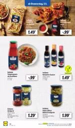 Gazetka promocyjna Lidl - Aktionsprospekt - Gazetka - ważna od 07.05 do 07.05.2022 - strona 50 - produkty: antipasti, asti, balsam, balsamico, basilikum, fusilli, grüne oliven, italiamo, kirsch, ndk, olive, oliven, sauce, saucen, Schal, Schale, Ti, tomate, tomaten, tomatensauce