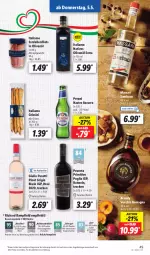 Gazetka promocyjna Lidl - Aktionsprospekt - Gazetka - ważna od 07.05 do 07.05.2022 - strona 51 - produkty: angebot, chia, dell, eis, elle, filet, filets, grissini, in olivenöl, italiamo, mac, natives olivenöl, olive, oliven, olivenöl, olivenöl extra, Peroni, Pinot, pinot grigio, primitivo, reis, rotwein, sambuca, Sardellen, teller, Ti, Vecchia Romagna, wein, ZTE