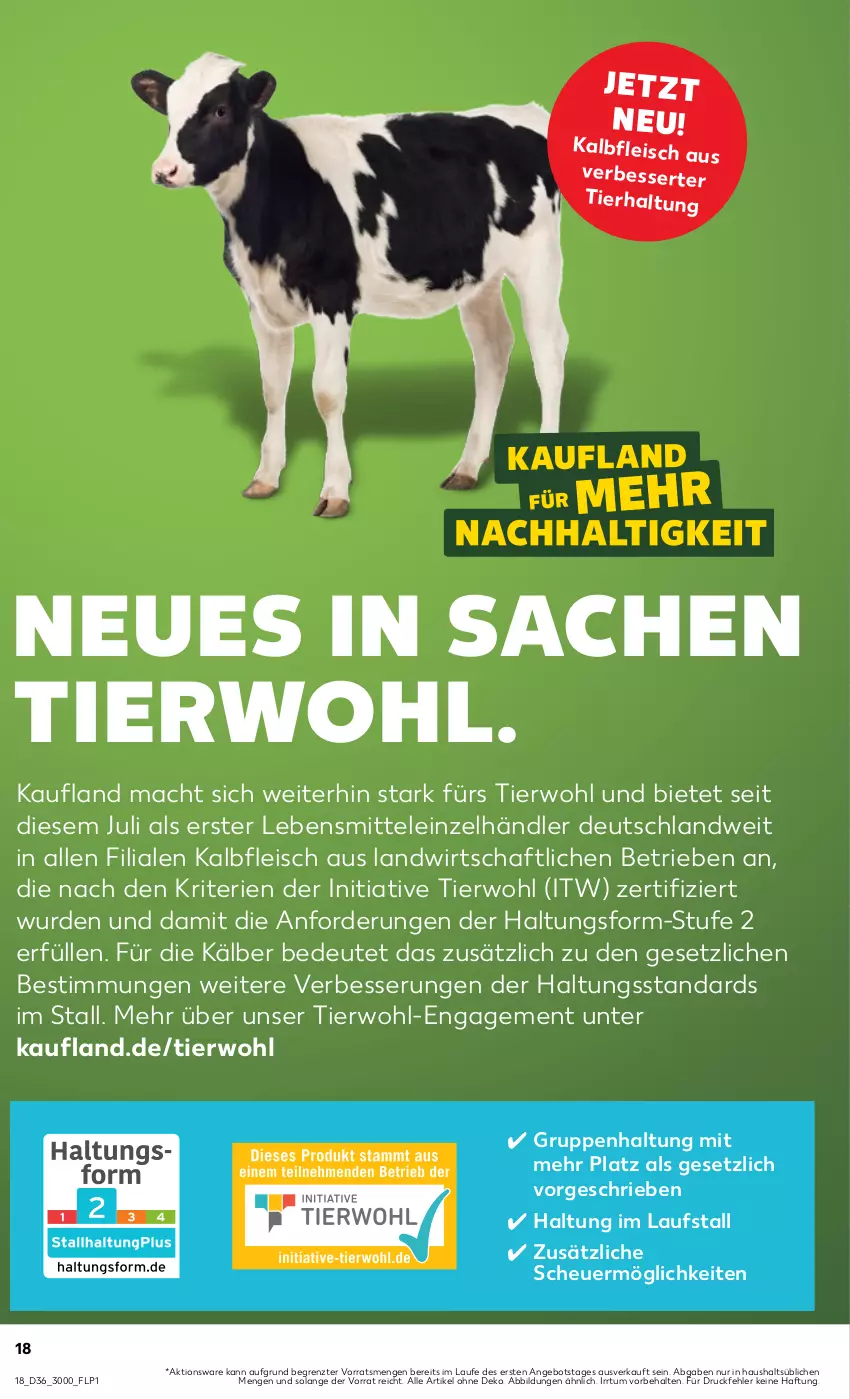 Aktueller Prospekt Kaufland - Prospekt - von 07.09 bis 13.09.2023 - strona 18 - produkty: angebot, eis, fleisch, Heu, Kalbfleisch, lebensmittel, mac, sac, Ti, ZTE