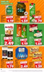 Gazetka promocyjna Kaufland - Prospekt - Gazetka - ważna od 13.09 do 13.09.2023 - strona 48 - produkty: alkohol, angebot, apfel, apfelsaft, auer, bella crema, beutel, creme, eis, elle, erbsen, frucht, gin, gurke, gurken, hörnchen, intenso, junge erbsen, kaffee, kaffee-pads, karamell, keks, kekse, lindt, melitta, milch, Nougatcreme, nuss, nutella, pralinen, rum, saft, schoko, schokolade, storck, Ti, topf, werther's, ZTE