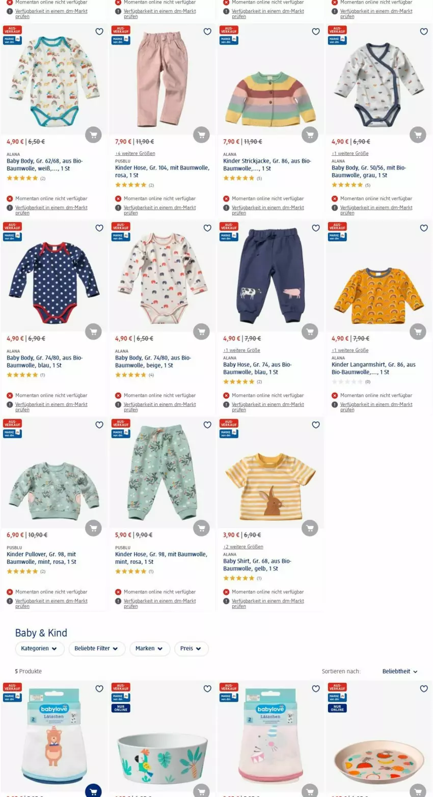 Aktueller Prospekt Dm Drogerie - Prospekte - von 14.08 bis 23.08.2023 - strona 3 - produkty: Bau, baumwolle, bio, bio-baumwolle, body, eis, hose, Jacke, Kinder, Langarmshirt, mint, Pullover, reis, shirt, Strickjacke, Ti, Tiere, usb, wolle