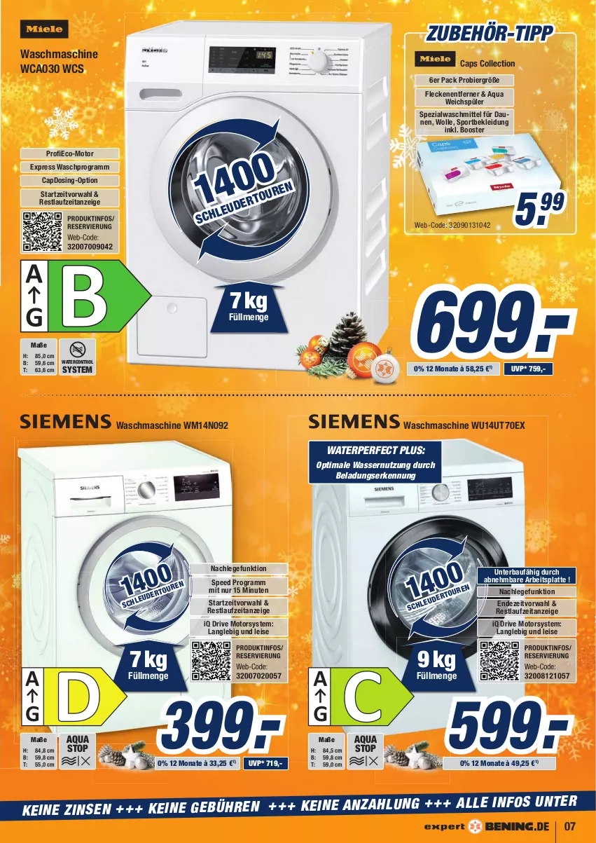 Aktueller Prospekt Expert Aurich - Prospekte - von 24.12 bis 30.12.2021 - strona 7 - produkty: Alwa, aqua, arbeitsplatte, Bau, bier, Cap, eis, Fleckenentferner, gefu, HP, kleid, Kleidung, latte, spee, Spezi, Sport, Ti, waschmaschine, waschmittel, wasser, weichspüler, wolle