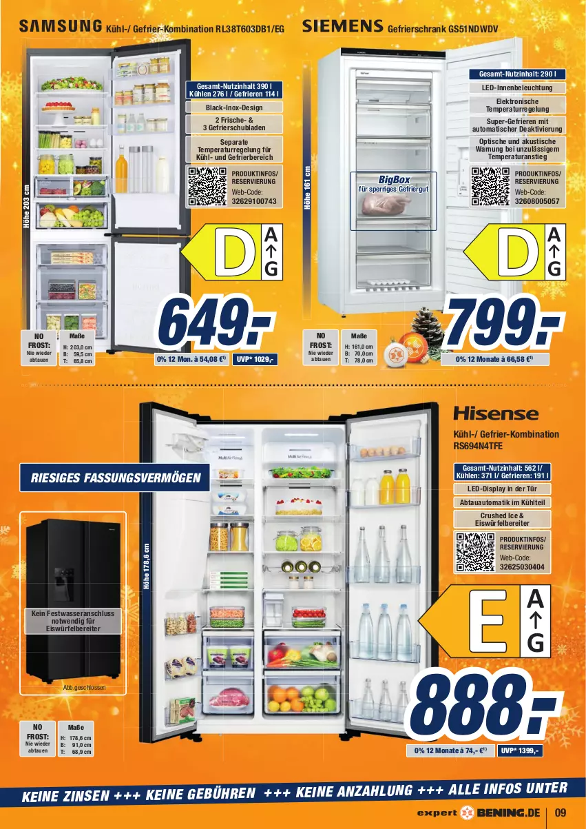 Aktueller Prospekt Expert Aurich - Prospekte - von 24.12 bis 30.12.2021 - strona 9 - produkty: abtauautomatik, auto, beleuchtung, crushed ice, eis, eiswürfel, eiswürfelbereiter, Elektro, gefrierschrank, lack, Schrank, schubladen, Ti, tisch, wasser, würfel