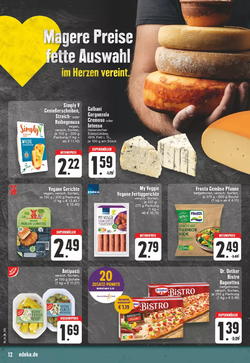 Aktueller Prospekt Edeka - Angebote der Woche - von 14.08 bis 19.08.2023 - strona 12 - produkty: aktionspreis, antipasti, asti, beutel, Dr. Oetker, eis, fertiggericht, fertiggerichte, frosta, galbani, intenso, Käse, pfanne, reis, salami, Schal, Schale, sim, tee, Ti