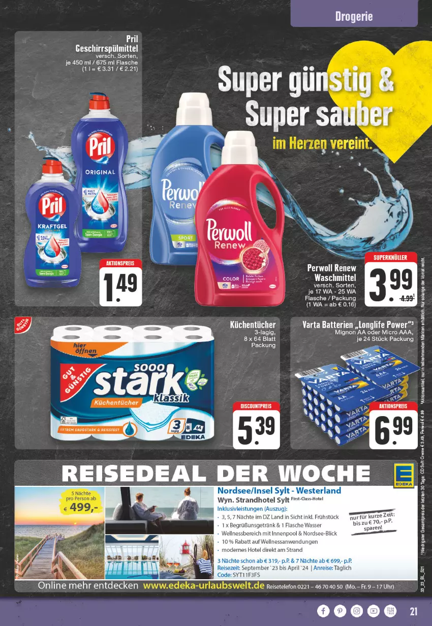 Aktueller Prospekt Edeka - Angebote der Woche - von 14.08 bis 19.08.2023 - strona 21 - produkty: aktionspreis, creme, decke, eis, flasche, reis, tee, telefon, Ti, uhr, waschmittel, ZTE