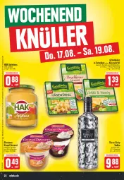 Gazetka promocyjna Edeka - Angebote der Woche - Gazetka - ważna od 19.08 do 19.08.2023 - strona 22 - produkty: apfel, apfelmus, Becher, bratwurst, dessert, ehrmann, eis, filet, flasche, grünländer, gurke, gurken, Käse, nuss, reis, rind, rinder, rinderfilet, rostbratwurst, salat, Salatgurke, salatgurken, schinken, schinkenwurst, Three Sixty, vodka, würfel, wurst, ZTE