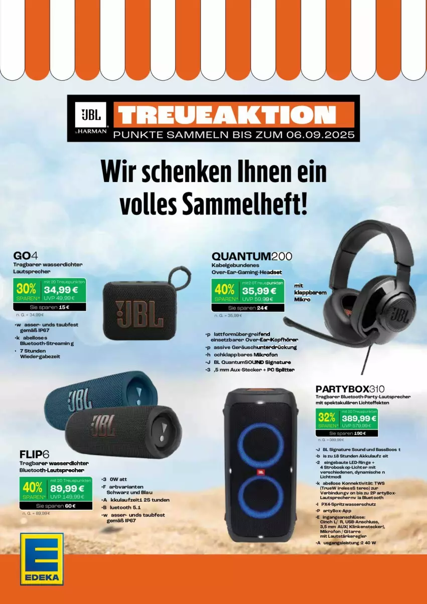 Aktueller Prospekt Edeka - Prospekte - von 30.06 bis 05.07.2025 - strona 23 - produkty: akku, deka, eis, lautsprecher, LG, natur, reifen, rel, Ria, Ti, usb, wasser