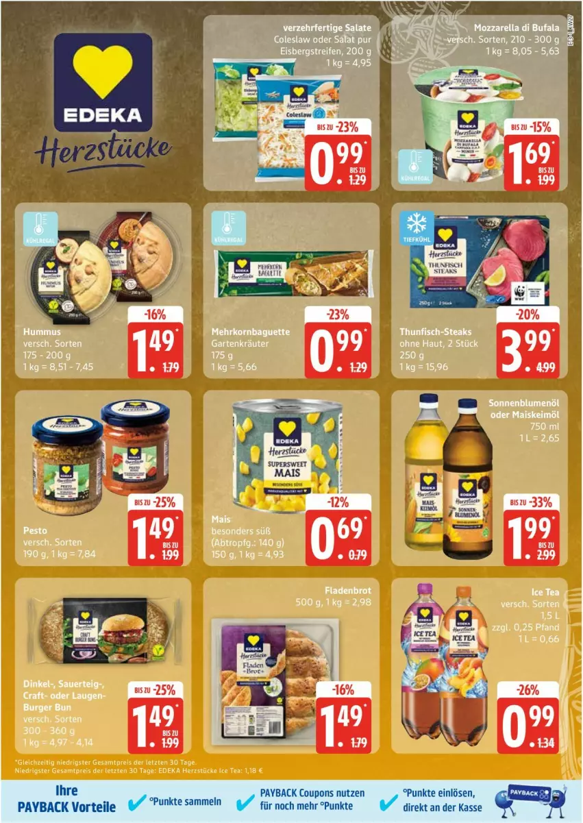 Aktueller Prospekt Edeka - Prospekte - von 30.06 bis 05.07.2025 - strona 3 - produkty: brot, burger, Fladenbrot, mais, usb