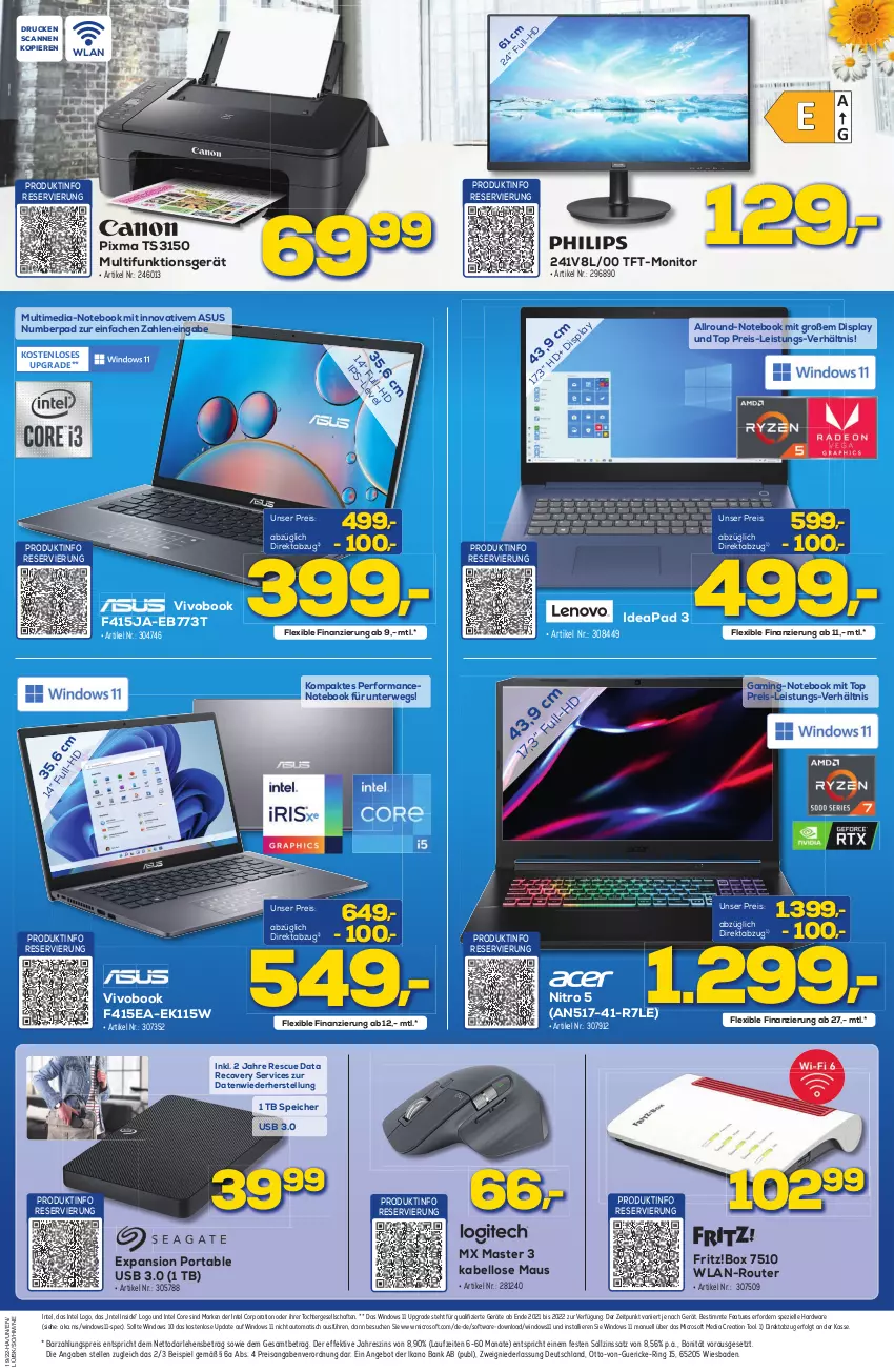 Aktueller Prospekt Berlet - Achtung!  - von 06.05 bis 13.05.2022 - strona 5 - produkty: angebot, asus, auto, Bad, Bank, eis, elle, fritz, hardware, Intel, LG, Maus, monitor, notebook, reis, ring, Router, rwe, Software, Spezi, Ti, tisch, usb, VivoBook