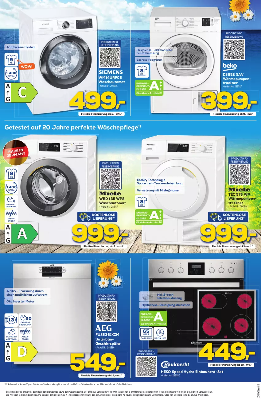 Aktueller Prospekt Berlet - Achtung!  - von 06.05 bis 13.05.2022 - strona 8 - produkty: angebot, aqua, aquastop, auto, Bad, Bank, Bau, einbauherd, einbauherd-set, eis, Elektro, elle, garraum, Germ, geschirr, geschirrspüler, miele, Reinigung, reis, ring, rum, spee, Spektrum, Teleskop, Ti, Trockner, wärmepumpentrockner