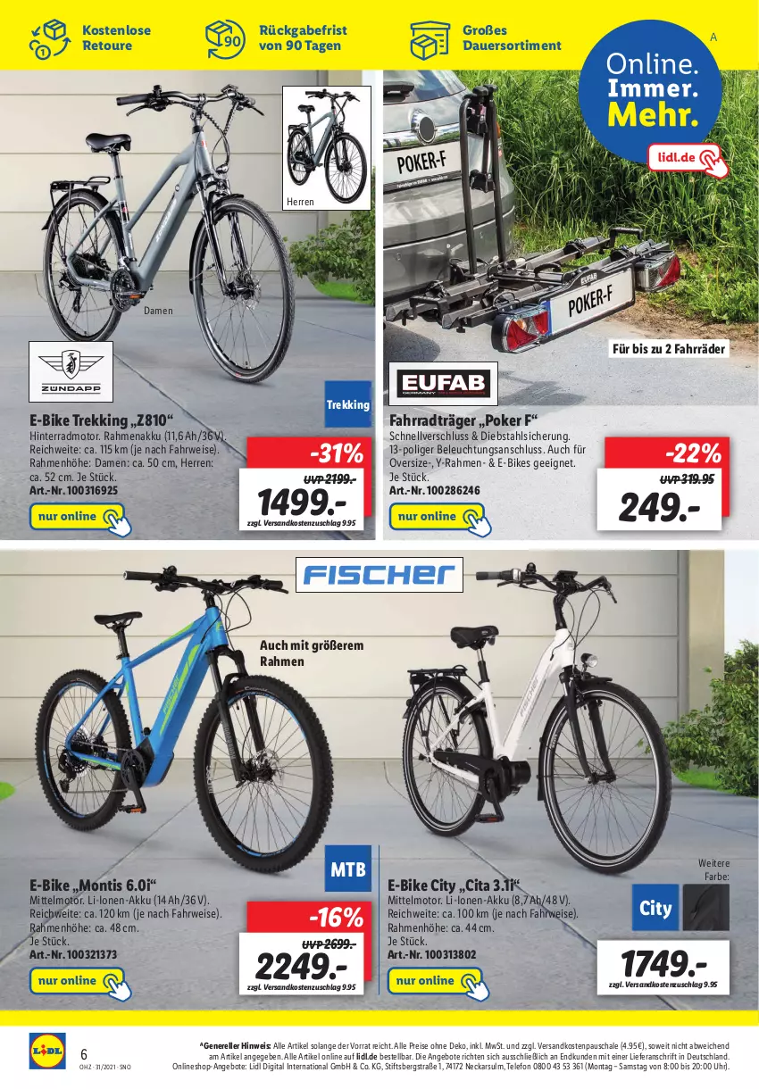 Aktueller Prospekt Lidl - Onlineshop-Highlights der Woche - von 02.08 bis 08.08.2021 - strona 6