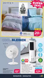 Gazetka promocyjna Netto - Woche 19 - Gazetka - ważna od 11.05 do 11.05.2024 - strona 21 - produkty: batterie, Bau, baumwolle, bett, bettwäsche, fernbedienung, kühlgerät, LG, Ti, timer, tisch, tischventilator, überhitzungsschutz, ventilator, wasser, wassertank, wolle
