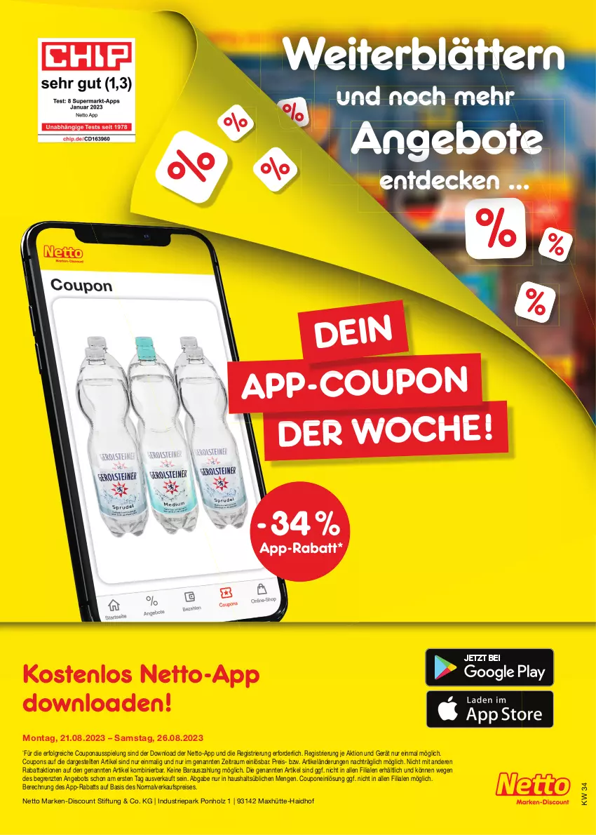 Aktueller Prospekt Netto Marken-Discount - Filial-Angebote - von 21.08 bis 26.08.2023 - strona 43 - produkty: angebot, angebote, coupon, coupons, decke, discount, eis, Holz, LG, marken-discount, reis, Ti, ZTE