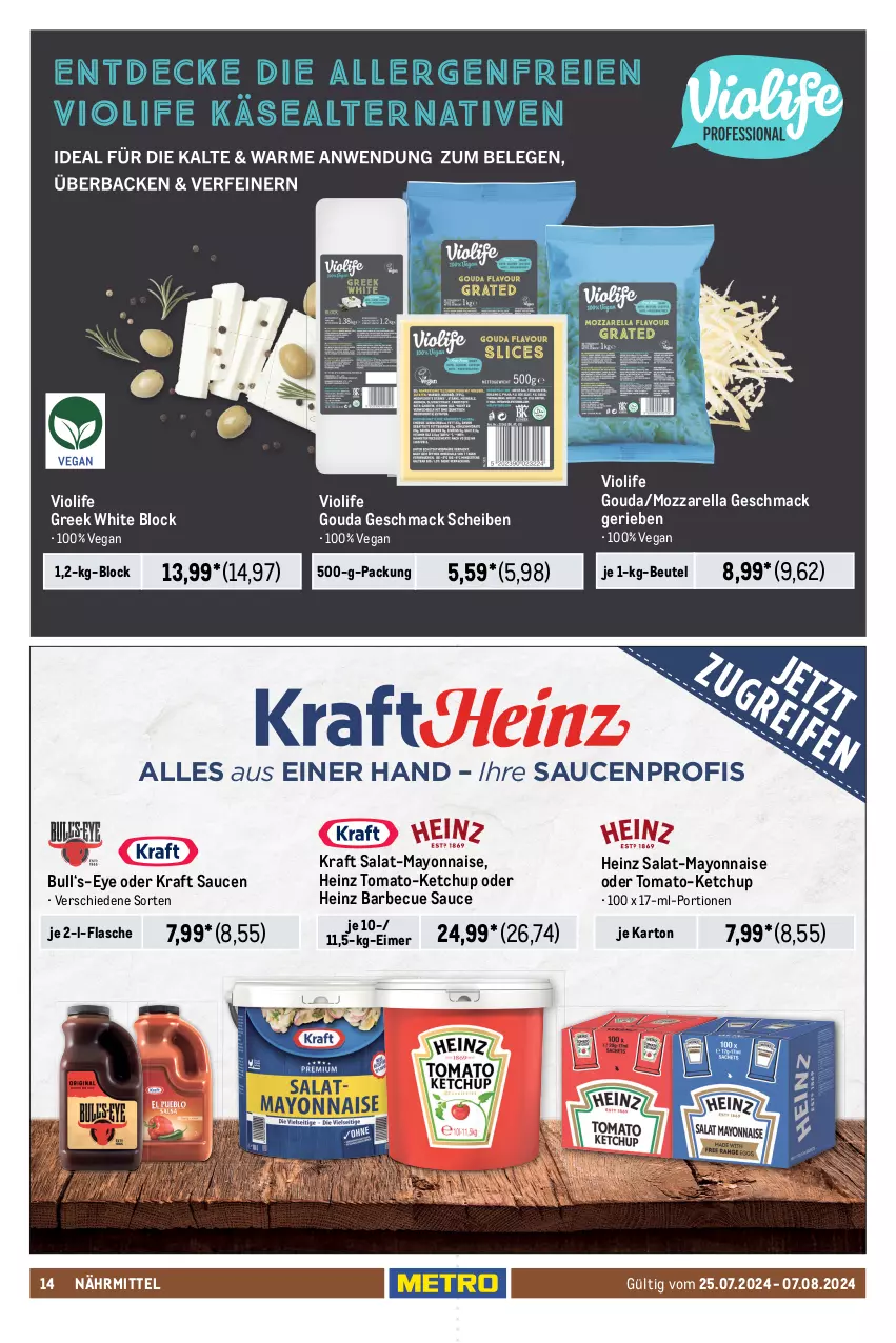 Aktueller Prospekt Metro - GastroJournal - von 25.07 bis 07.08.2024 - strona 16 - produkty: aceto, aceto balsamico, auer, balsam, balsamico, barbecue, beutel, blume, blumen, blumenöl, condimento, Condimento Bianco, creme, dessert, desserts, dessertsauce, Dr. Oetker, eimer, eis, flasche, fleisch, gouda, hartweizen, heinz, ketchup, kölln, kraft, mac, maggi, mayonnaise, Metro, Mode, mozzarella, müsli, nuss, nutella, pasta, pet-flasche, reis, rel, salat, sauce, saucen, sonnenblume, sonnenblumen, sonnenblumenöl, suppe, Ti, Yo