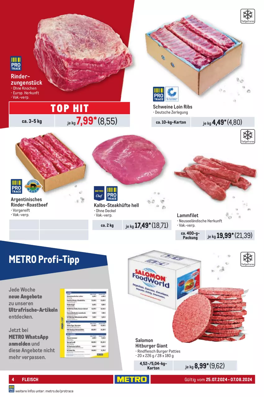 Aktueller Prospekt Metro - GastroJournal - von 25.07 bis 07.08.2024 - strona 4 - produkty: angebot, angebote, beef, burger, decke, Deckel, eis, filet, fleisch, lamm, Metro, rind, rinder, Rinderzunge, rindfleisch, roastbeef, salomon, schwein, schweine, steak, steakhüfte, Ti, wein, weine