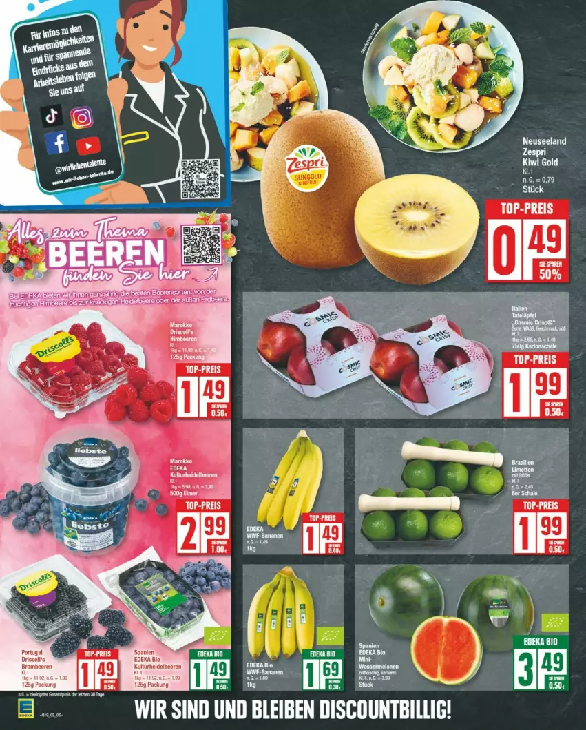 Aktueller Prospekt Edeka - Prospekte - von 06.05 bis 11.05.2024 - strona 2 - produkty: beere, beeren, bio, brombeere, brombeeren, deka, discount, driscoll's, edeka bio, Elan