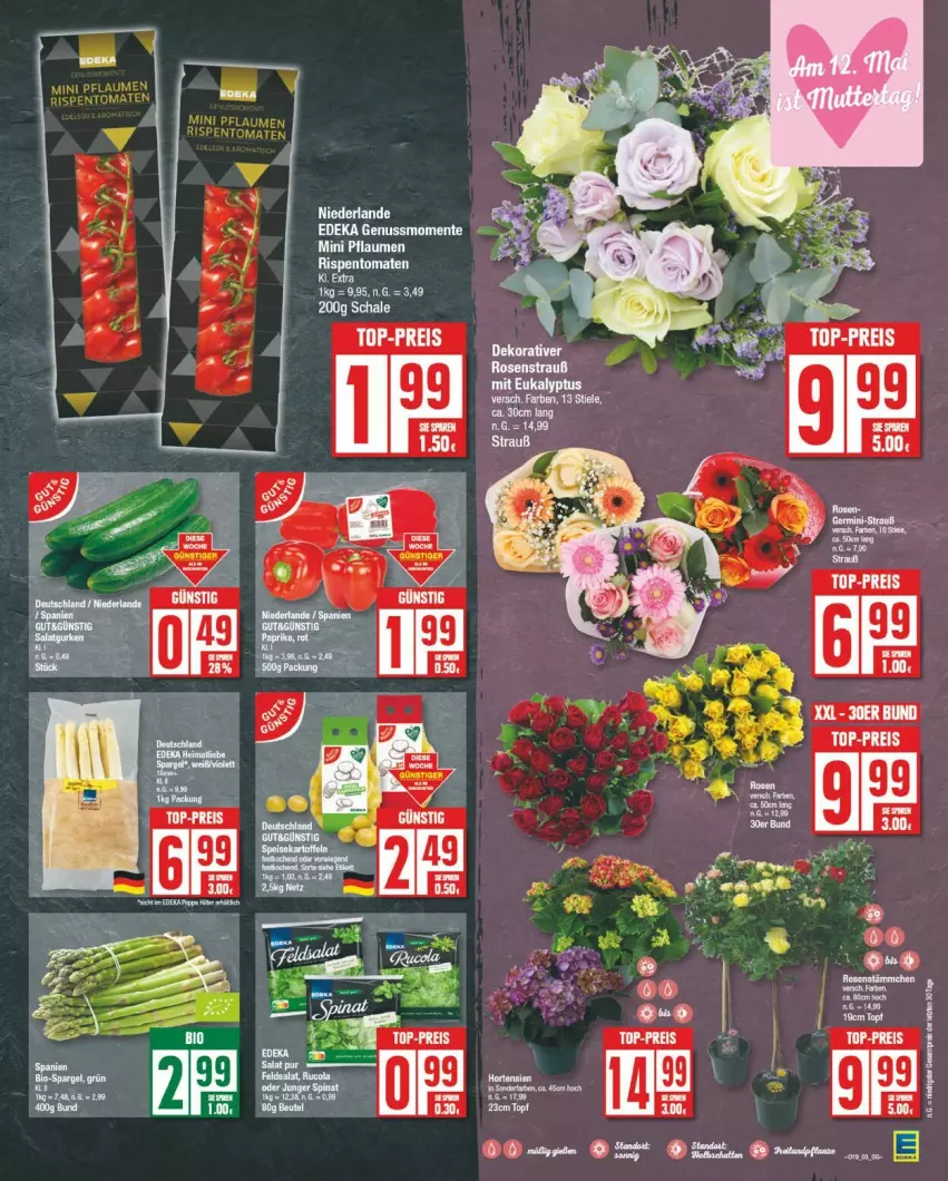 Aktueller Prospekt Edeka - Prospekte - von 06.05 bis 11.05.2024 - strona 3 - produkty: eis, pflaume, pflaumen, reis, rispentomaten, Schal, Schale, tee, tomate, tomaten, top-preis