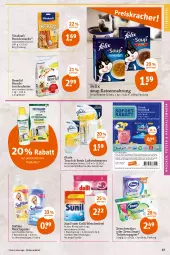 Gazetka promocyjna Tegut - Angebote der Woche - Gazetka - ważna od 05.03 do 05.03.2022 - strona 27 - produkty: ball, beutel, bio, biozidprodukte, Cap, coupon, coupons, dalli, felix, Finish, flasche, Glade, heitmann, hundesnack, hundesnacks, katzennahrung, kraft, papier, powerball, Rauch, rwe, snack, snacks, Softlan, sunil, Ti, tierbedarf, toilettenpapier, trockenfutter, vita, vitakraft, waschmittel, weichspüler, zewa