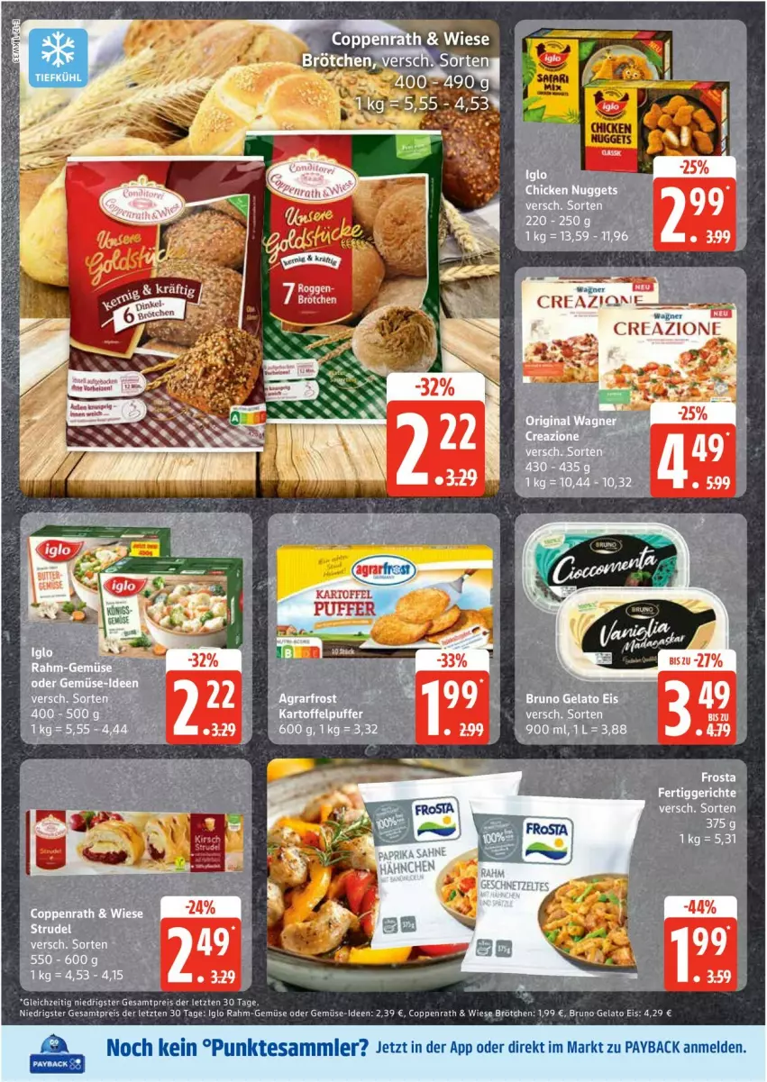 Aktueller Prospekt Edeka - Prospekte - von 11.08 bis 16.08.2025 - strona 12 - produkty: bruno gelato, coppenrath, eis, frosta, iglo, rahm-gemüse, reis, Ti, ZTE