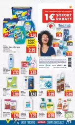 Gazetka promocyjna E Center - Angebote der Woche - Gazetka - ważna od 24.09 do 24.09.2022 - strona 12 - produkty: arla, Bad, beutel, bio, coupon, coupons, creme, duschbad, duschgel, eis, ente, Erdbär, erde, feinwaschmittel, flasche, flüssigseife, freche freunde, geschirr, gin, henkel, mundspülung, natur, natura, nivea, O.b., Odol, olive, palmolive, perwoll, püree, reiniger, reis, Ria, sebamed, Seife, sensodyne, shampoo, snack, snacks, spee, spülung, Ti, vollwaschmittel, waschmittel, zahncreme, ZTE