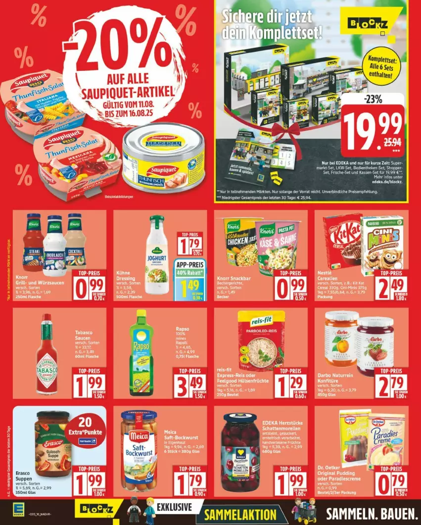 Aktueller Prospekt Edeka - Prospekte - von 11.08 bis 16.08.2025 - strona 10 - produkty: creme, eis, reis, saft, salz