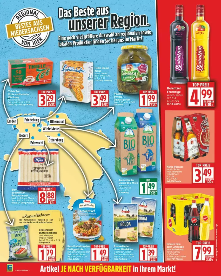 Aktueller Prospekt Edeka - Prospekte - von 11.08 bis 16.08.2025 - strona 12 - produkty: bratwurst, frucht, rostbratwurst, Ti, wurst