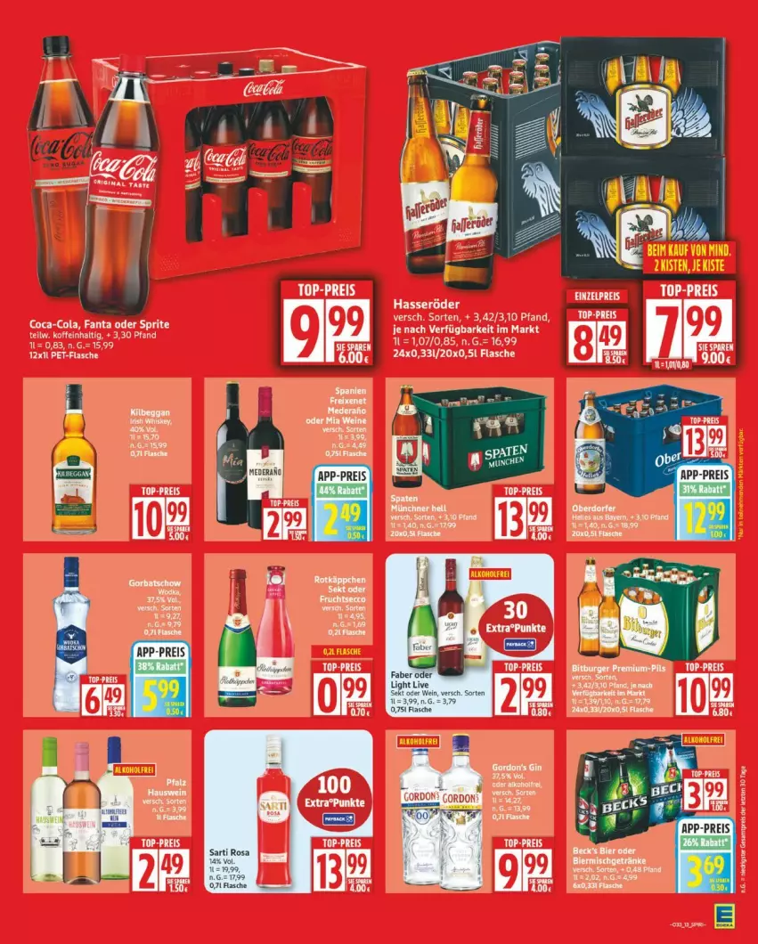 Aktueller Prospekt Edeka - Prospekte - von 11.08 bis 16.08.2025 - strona 13 - produkty: eis, flasche, hasseröder, reis, tee, Ti, top-preis