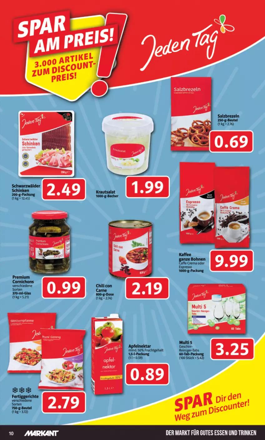 Aktueller Prospekt Markant - Prospekte - von 08.08 bis 13.08.2022 - strona 10 - produkty: apfel, beutel, chili, fertiggericht, fertiggerichte, frucht, geschirr, gutes essen, Nektar, reiniger, schinken, schwarzwälder schinken, Ti