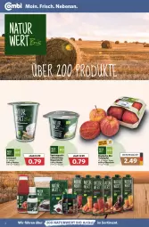 Gazetka promocyjna Combi - Prospekte - Gazetka - ważna od 31.12 do 31.12.2021 - strona 2 - produkty: Becher, bio, eis, natur, quark, rwe, Schal, Schale, schmand, speisequark, tafeläpfel, Ti