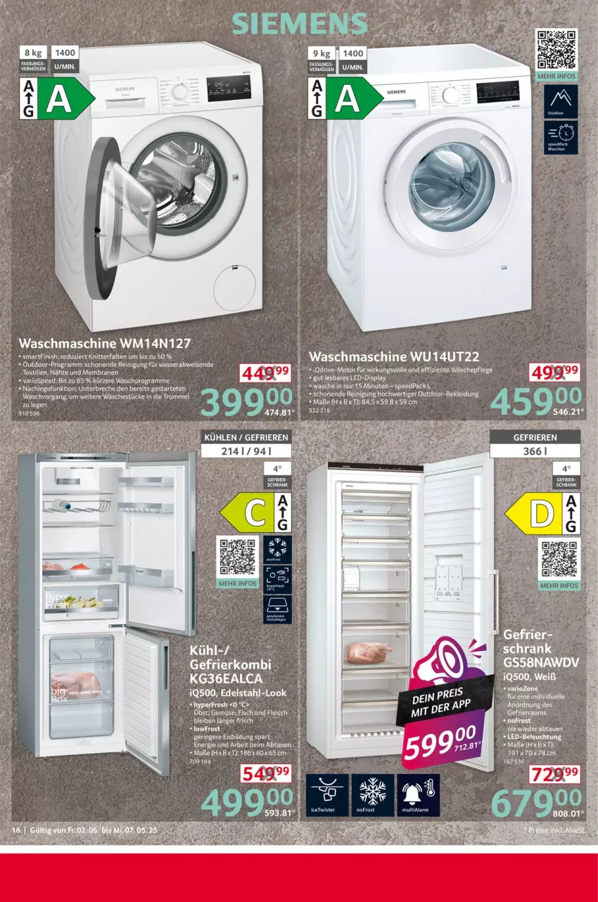 Aktueller Prospekt Selgros - Non Food - von 02.05 bis 07.05.2025 - strona 16 - produkty: eis, Finish, fisch, fleisch, gefu, HP, kleid, Kleidung, obst, Reinigung, Schrank, spee, tee, Ti, waschmaschine, wasser