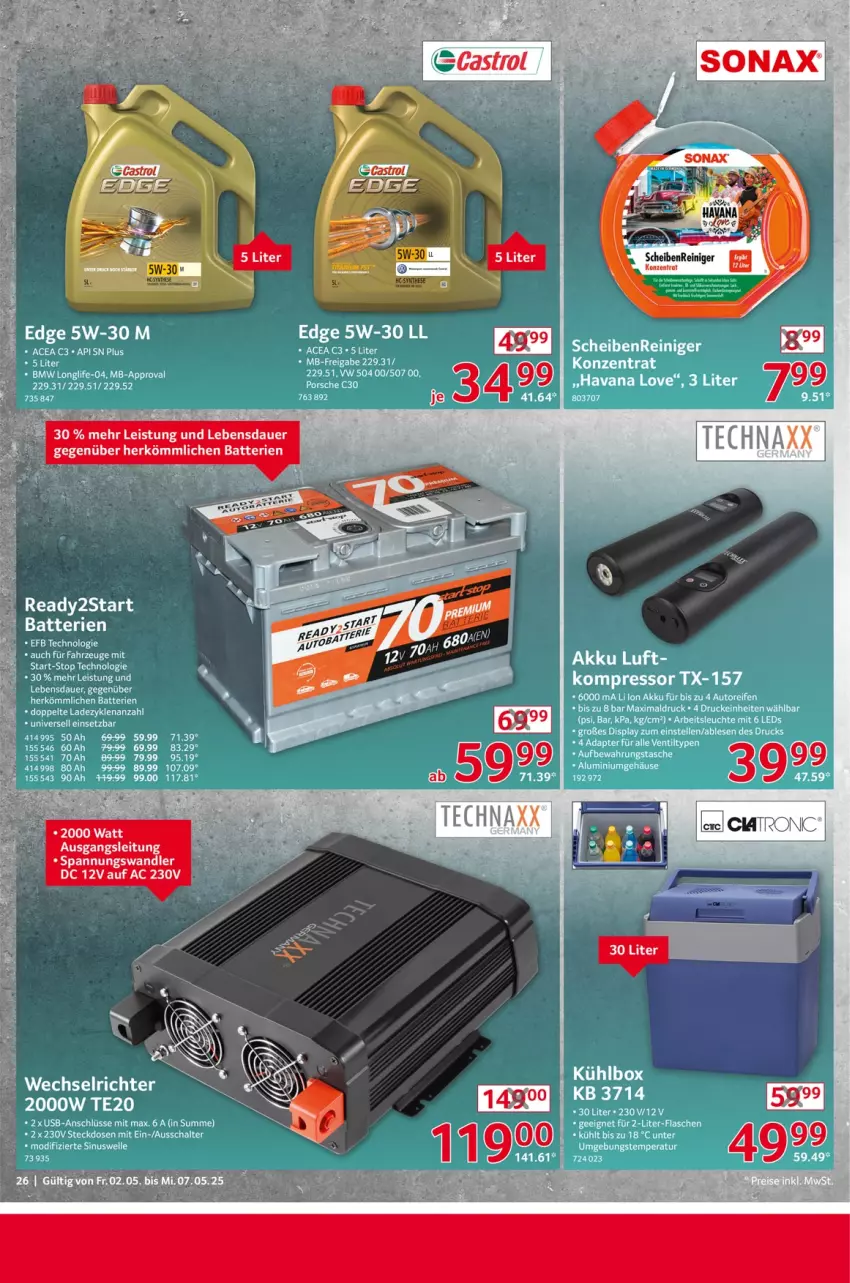 Aktueller Prospekt Selgros - Non Food - von 02.05 bis 07.05.2025 - strona 26 - produkty: auer, batterie, batterien, eis, gsw, reiniger, Scheibenreiniger