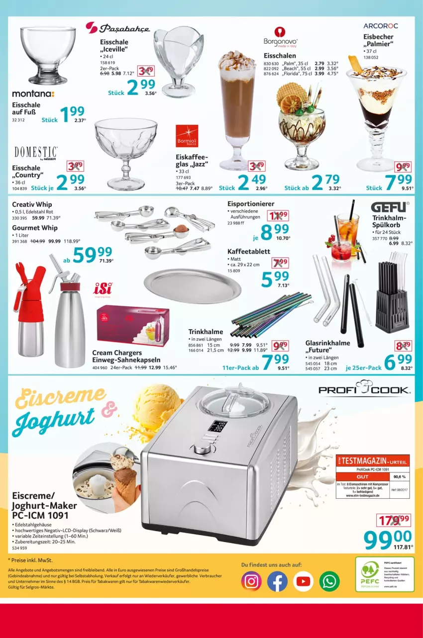 Aktueller Prospekt Selgros - Non Food - von 02.05 bis 07.05.2025 - strona 32 - produkty: creme, edelstahl, eis, eiscreme, eiskaffee, Eisportionierer, gefu, joghur, joghurt, kaffee, korb, LG, Ria, sahne, Schal, Schale, Sport, tablet, tablett, Ti, Trinkhalme