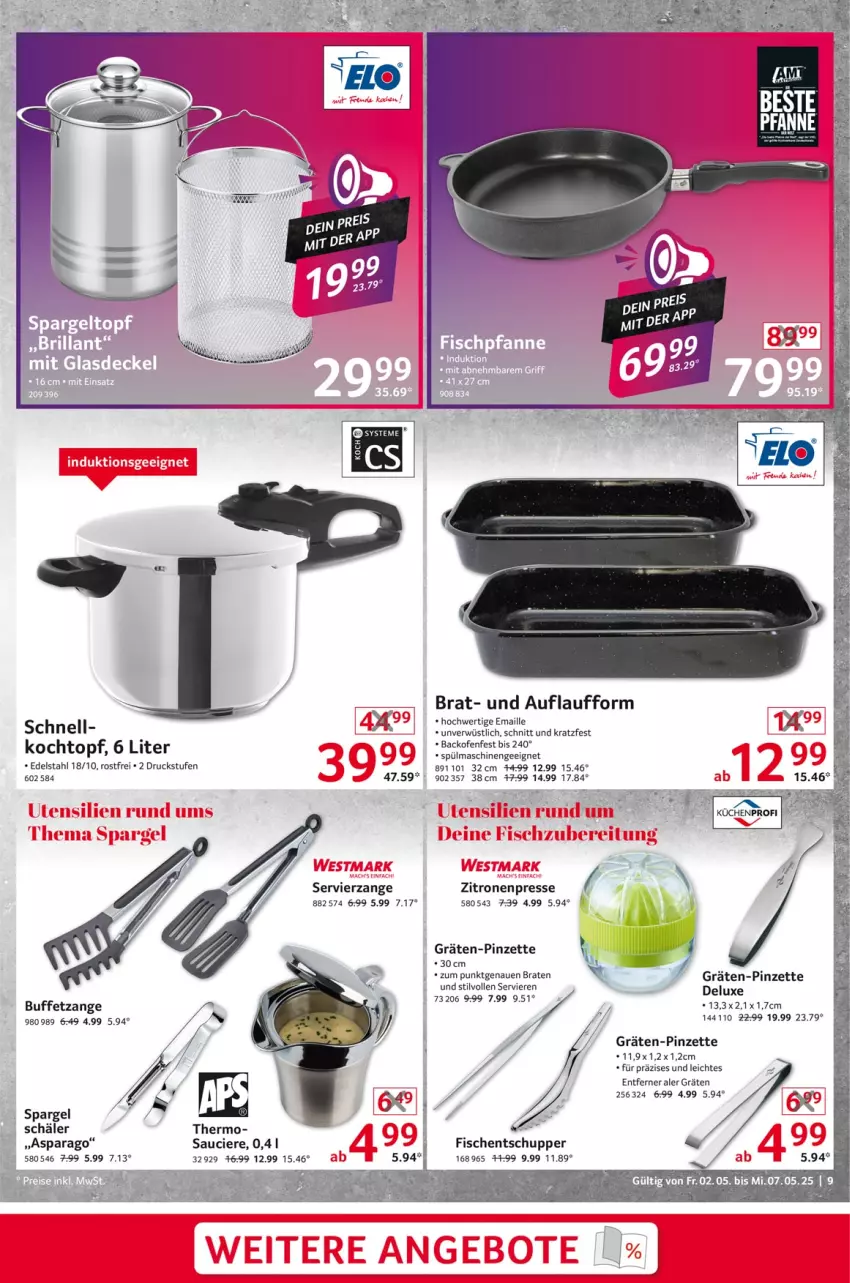 Aktueller Prospekt Selgros - Non Food - von 02.05 bis 07.05.2025 - strona 9 - produkty: backofen, braten, edelstahl, fisch, fische, Kochtopf, kuchen, maille, Ofen, pfanne, Pinzette, spargel, spülmaschinen, Ti, topf, zitrone, zitronen