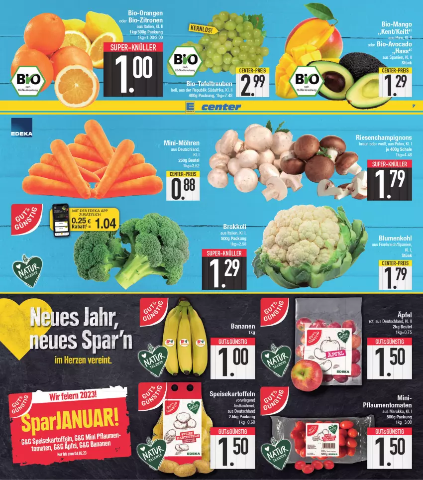 Aktueller Prospekt E Center - Angebote der Woche - von 23.01 bis 28.01.2023 - strona 7 - produkty: banane, bananen, Ti