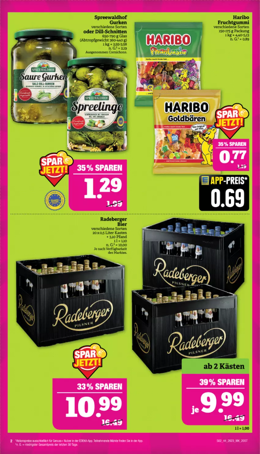 Aktueller Prospekt Marktkauf - Prospekt - von 29.10 bis 04.11.2023 - strona 2 - produkty: frucht, fruchtgummi, goldbären, gurke, gurken, haribo, schnitten, spreewaldhof