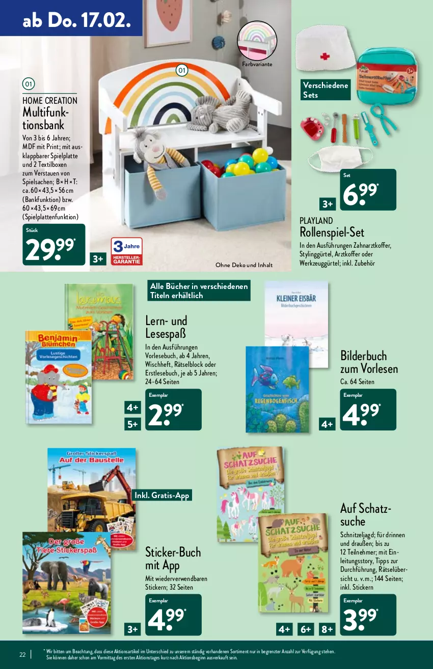 Aktueller Prospekt Aldi Nord - Aldi-Aktuell - von 14.02 bis 19.02.2022 - strona 22 - produkty: Bank, buch, gin, koffer, latte, Ria, rwe, sac, schnitzel, Ti, werkzeug, ZTE