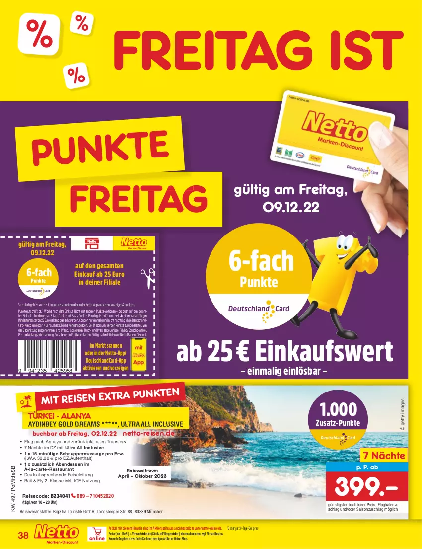 Aktueller Prospekt Netto Marken-Discount - Filial-Angebote - von 05.12 bis 10.12.2022 - strona 40 - produkty: Berger, bestpreis, buch, coupon, deutschlandcard, discount, eduscho, eis, erde, guthabenkarte, gutschein, gutscheine, mac, marken-discount, milch, ndk, pril, Rauch, reis, reiseveranstalter, Tchibo, Ti, uhr