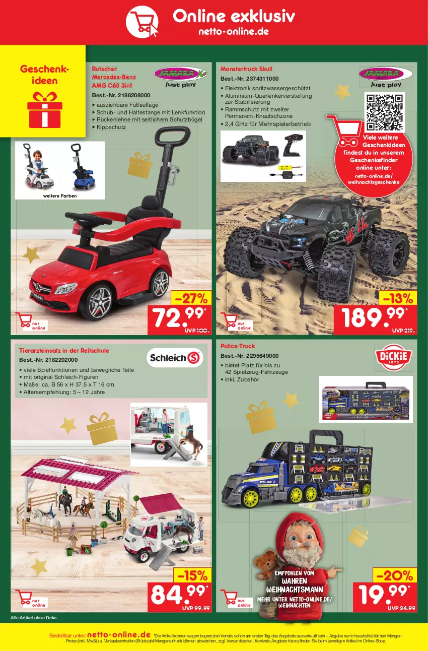 Aktueller Prospekt Netto Marken-Discount - Filial-Angebote - von 05.12 bis 10.12.2022 - strona 44 - produkty: angebot, bügel, eis, Elektro, gin, monster, ndk, reis, rückenlehne, Schleich, Spiele, spielzeug, Ti, wasser, weihnachten, ZTE