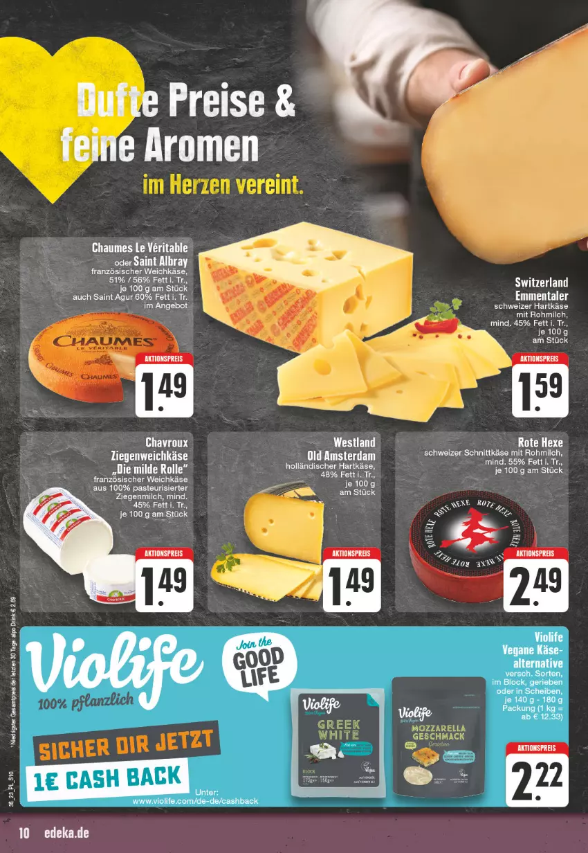 Aktueller Prospekt E Center - Angebote der Woche - von 28.08 bis 02.09.2023 - strona 10 - produkty: aktionspreis, angebot, beere, beeren, chaumes, chavroux, eis, französischer weichkäse, hartkäse, Käse, Liege, milch, Old Amsterdam, reis, Saint Agur, schnittkäse, schweizer hartkäse, schweizer schnittkäse, Ti, weichkäse