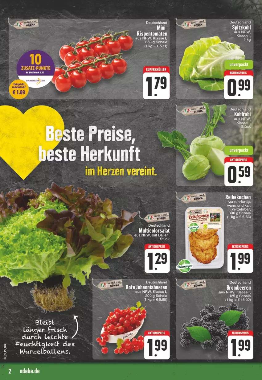 Aktueller Prospekt E Center - Angebote der Woche - von 28.08 bis 02.09.2023 - strona 2 - produkty: ball, beere, beeren, johannisbeere, Johannisbeeren, kuchen, rispentomaten, Rote Johannisbeeren, salat, Schal, Schale, Ti, tomate, tomaten