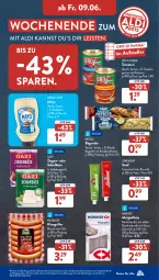 Gazetka promocyjna AldiSud - NÄCHSTE WOCHE - Gazetka - ważna od 10.06 do 10.06.2023 - strona 33 - produkty: aldi, alle artikel ohne dekoration, auer, baguette, Bau, Bauer, bio, butter, chili, dekoration, eis, elle, filet, filets, flasche, gin, grill, Käse, knoblauch, Knoblauchbutter, kräuter, kräutern, löwensenf, matjes, Matjesfilet, matjesfilets, meggle, miracel, miracel whip, mit knoblauch, Nordsee, oro di parma, Rauch, reis, salz, sauce, schafkäse, senf, Sylter, teller, Ti, tomate, tomaten, Tomaten Passiert, wiesbauer, Yo, ZTE