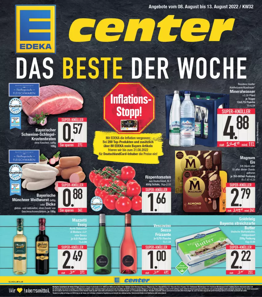 Aktueller Prospekt E Center - Angebote der Woche - von 08.08 bis 13.08.2022 - strona 1 - produkty: ecco, eis, Ti