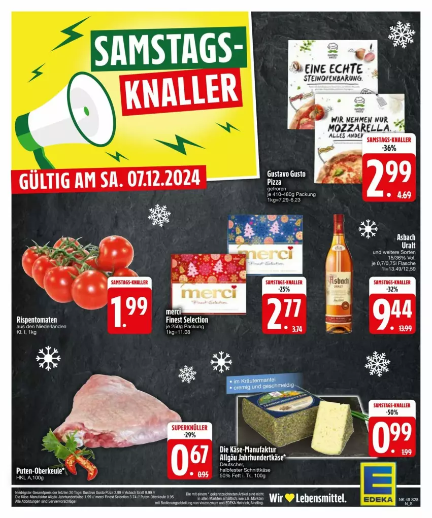 Aktueller Prospekt Edeka - Prospekte - von 02.12 bis 09.12.2024 - strona 30 - produkty: flasche, halbfester schnittkäse, Käse, LG, mozzarella, Ofen, rel, schnittkäse, steinofen, Ti