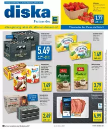 Gazetka promocyjna Diska - Prospekte - Gazetka - ważna od 19.02 do 19.02.2022 - strona 1 - produkty: aktionspreis, angebot, angebote, auer, beere, beeren, bier, briketts, butter, duplo, eis, erdbeere, erdbeeren, ferrero, hanuta, Hefe, hefeweizen, kaffee, Kamin, Kinder, kinder riegel, krone, landliebe, melitta, reis, riegel, Schal, Schale, schnitzel, schwein, schweine, schweineschnitzel, Streichzart, Ti, wein, weine