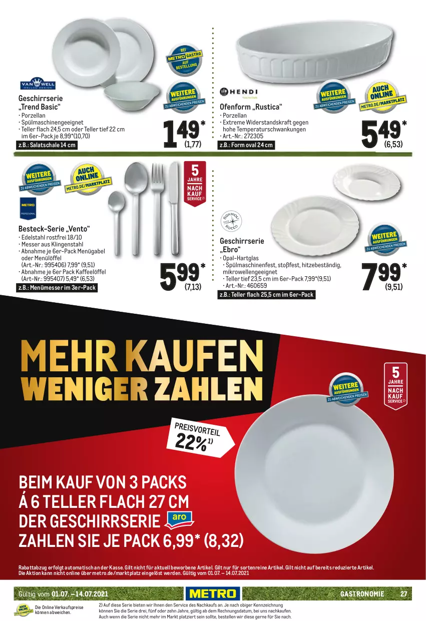 Aktueller Prospekt Metro - GastroJournal - von 01.07 bis 14.07.2021 - strona 27