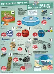 Gazetka promocyjna Vmarkt - Prospekte - Gazetka - ważna od 17.07 do 17.07.2024 - strona 14 - produkty: adapter, angebot, angebote, Bad, ball, Bau, Brille, Cars, eis, elle, Fahrrad, fahrradhelm, Fußball, Garten, gartenschlauch, Gläser, led-licht, LG, mint, planschbecken, pool, reifen, Ria, ring, schlauch, Schwimmbrille, Skateboard, Tasche, Ti, tisch, uv-schutz, wasser, werkzeug, Windschutz