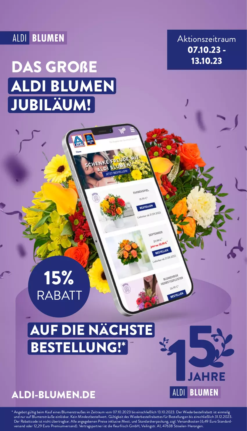 Aktueller Prospekt Aldi Nord - Von Montag - von 09.10 bis 14.10.2023 - strona 36 - produkty: aldi, angebot, blume, blumen, Blumenstrauß, eis, hero, ndk, reis, Ti